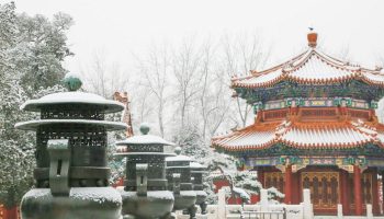 winter Beijing Jingshan park