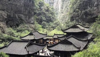 Wulong Karst National Geology Park in CHongqing China