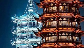 The Sun and Moon Pagodas in Guilin visiting guide