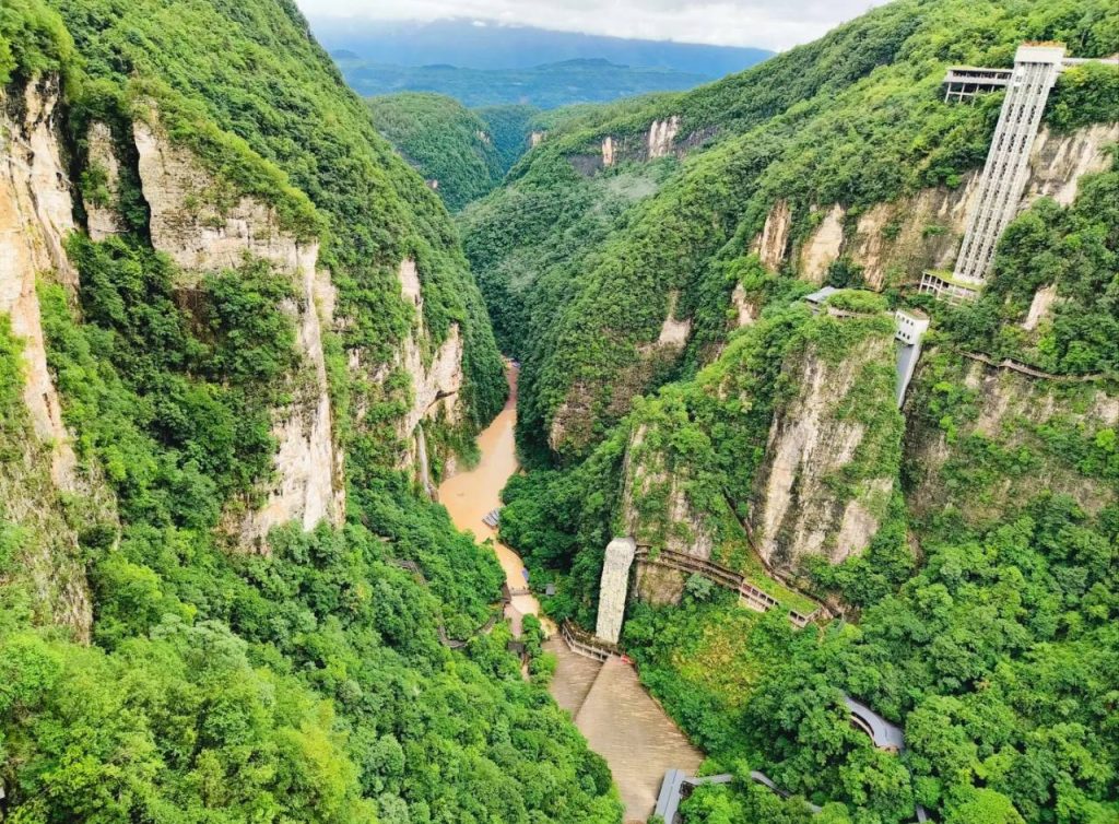 Zhangjiajie Glass Bridge view elevator